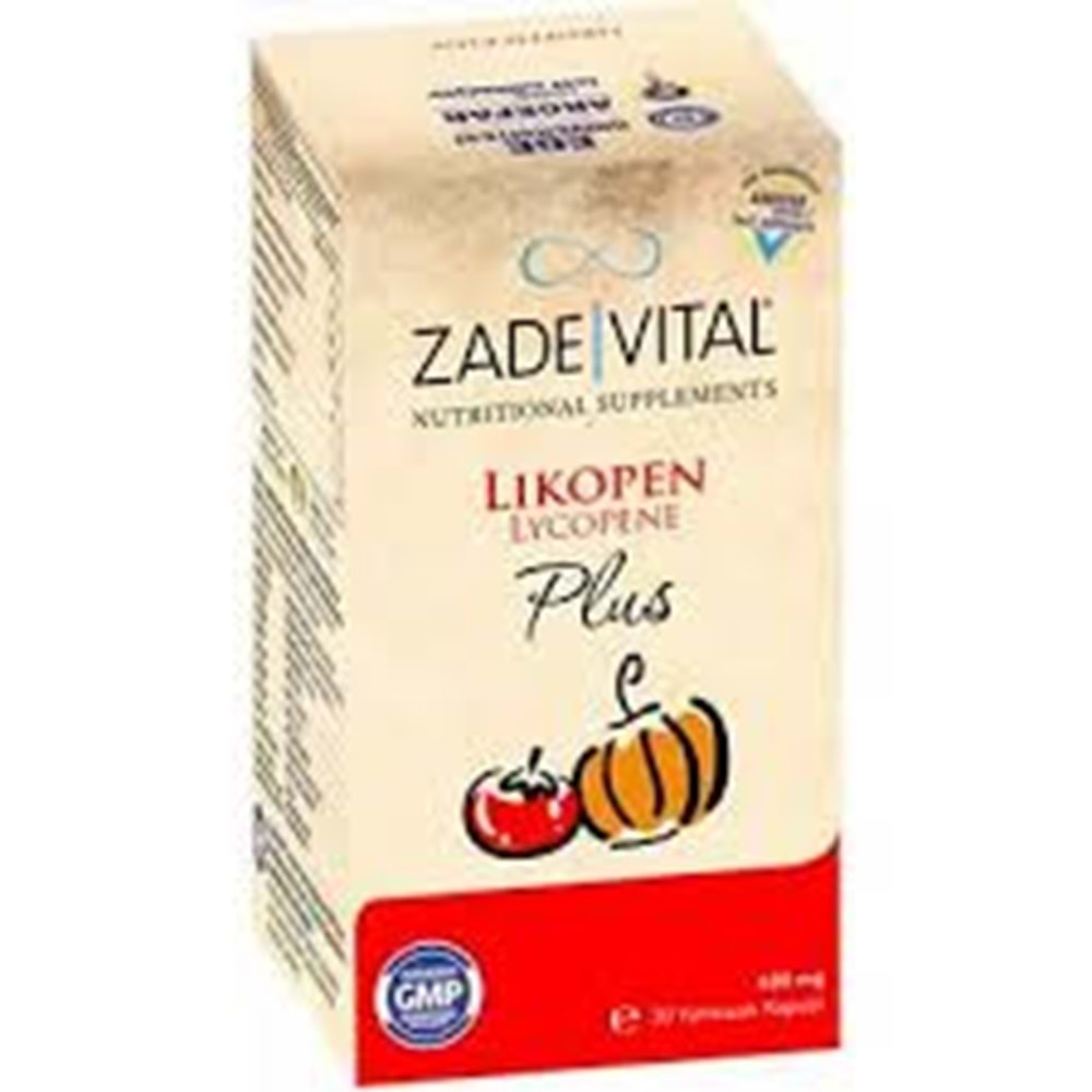 Zade Vital Likopen Plus Hdpe 30 Kapsül