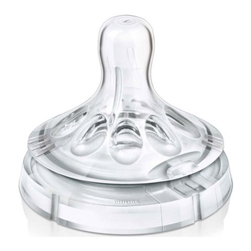 Philips Avent SCF655/27 Natural Biberon emziği, akış ayarlı, 1 kesik, 3m+ 2'li