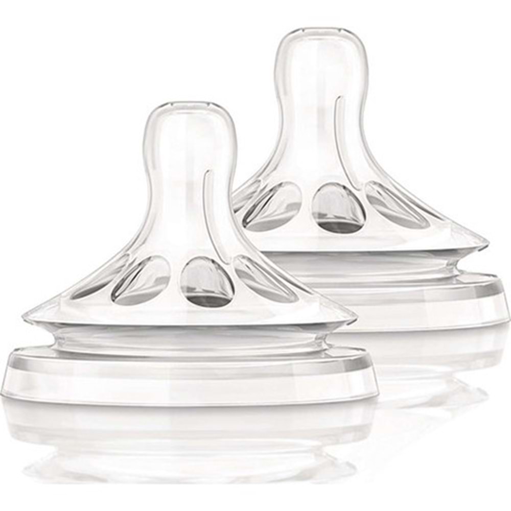 Philips Avent SCF653/27 Natural 2'li Biberon Emziği ( 3 Ay+) / 3 Delik