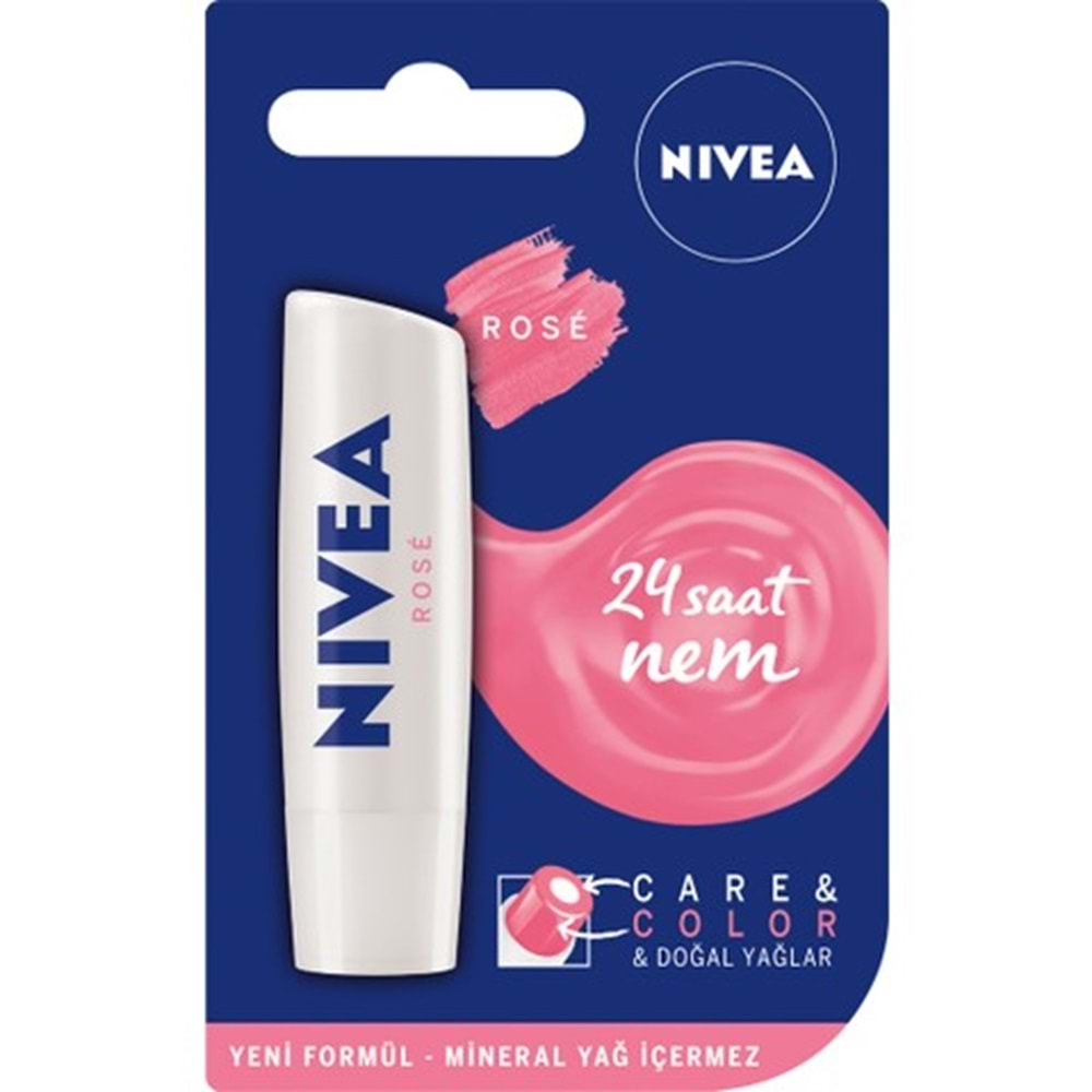 Nivea Lip Bakımlı & Renkli Dudak Balmı Pembe 4,8G