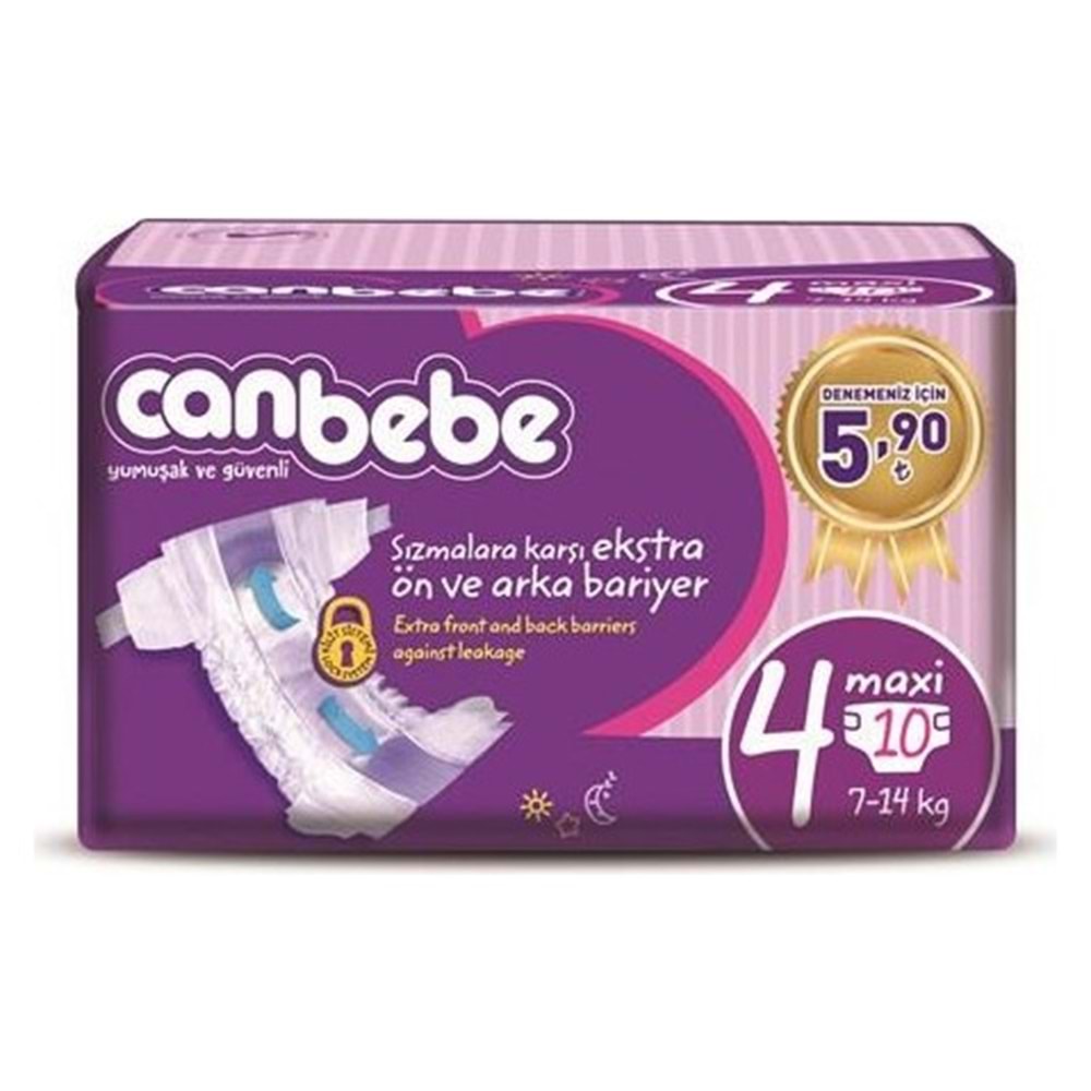 Canbebe Bebek Bezi Deneme Paketi 4 Beden 10 Adet