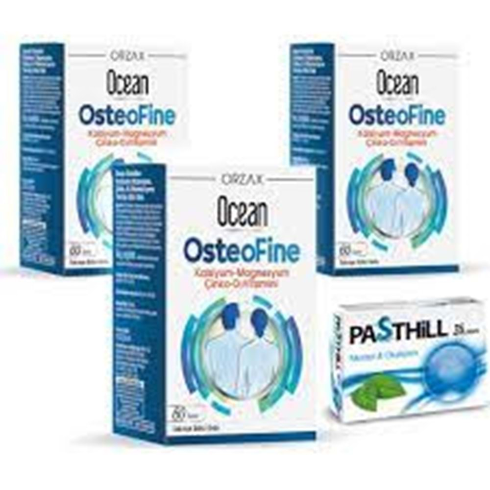 Orzax Ocean Osteofine 60 Tablet x 3 Adet + Pastil