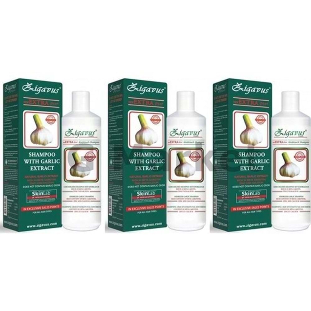 Zigavus Extra Plus Sarımsaklı Şampuan 450Ml 3 Adet