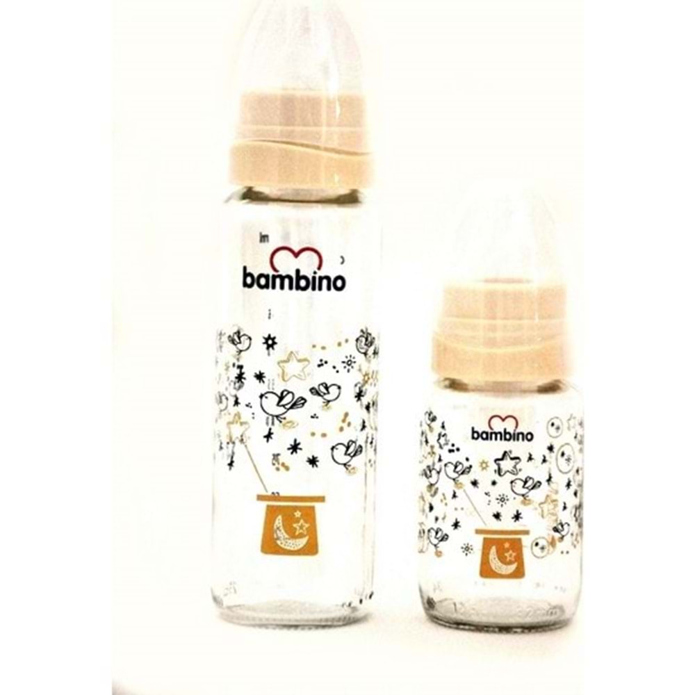 Bambino 2’li Gaz Yapmayan Biberon Seti Krem 225 ml + 125 ml