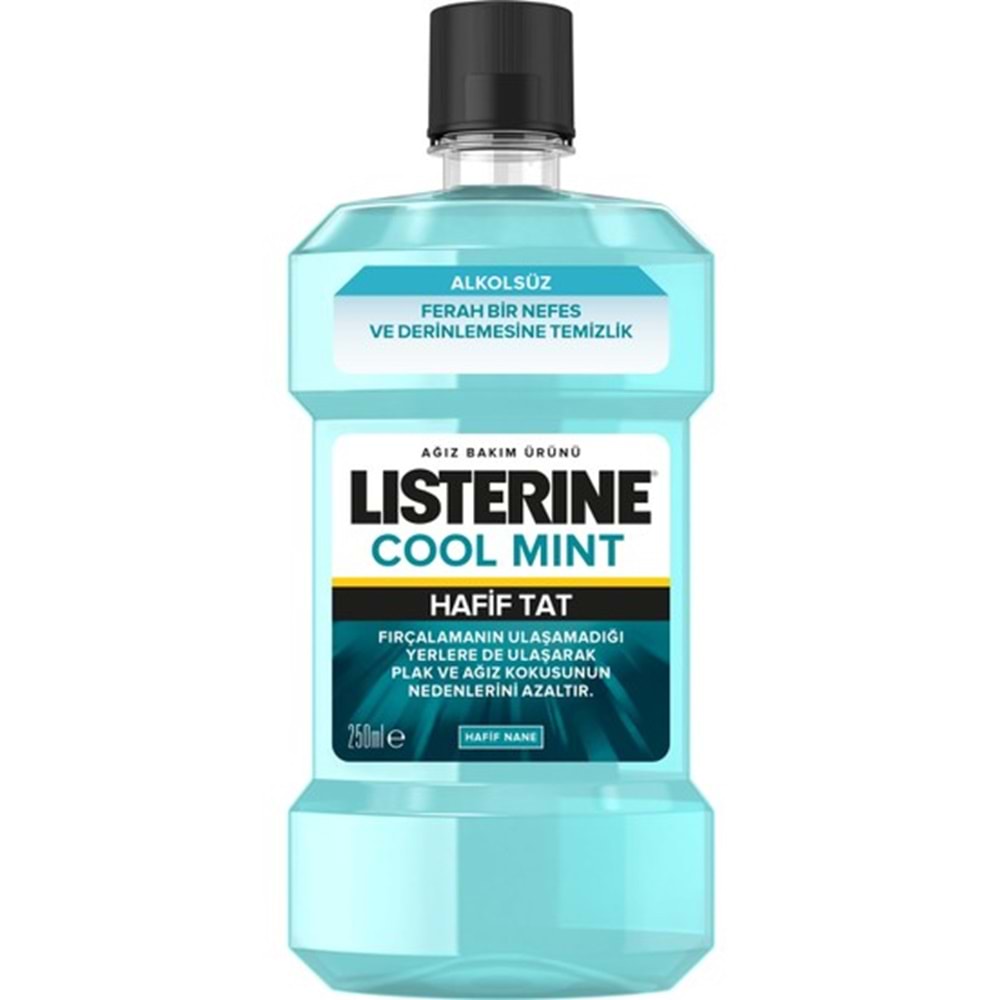 Listerine Cool Mint 250 ml Tazelik Hissi Ve İyi Bir Ağız Hijyeni Günde iki kez diş fırçalamaya ek o