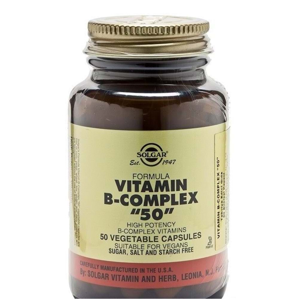 Solgar Vitamin B Complex 50 Bitkisel 50 Kapsül