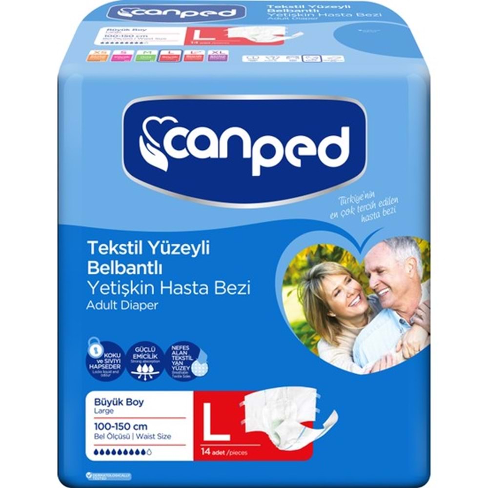 Canped Belbantlı Hasta Bezi Eko Büyük 14 lü
