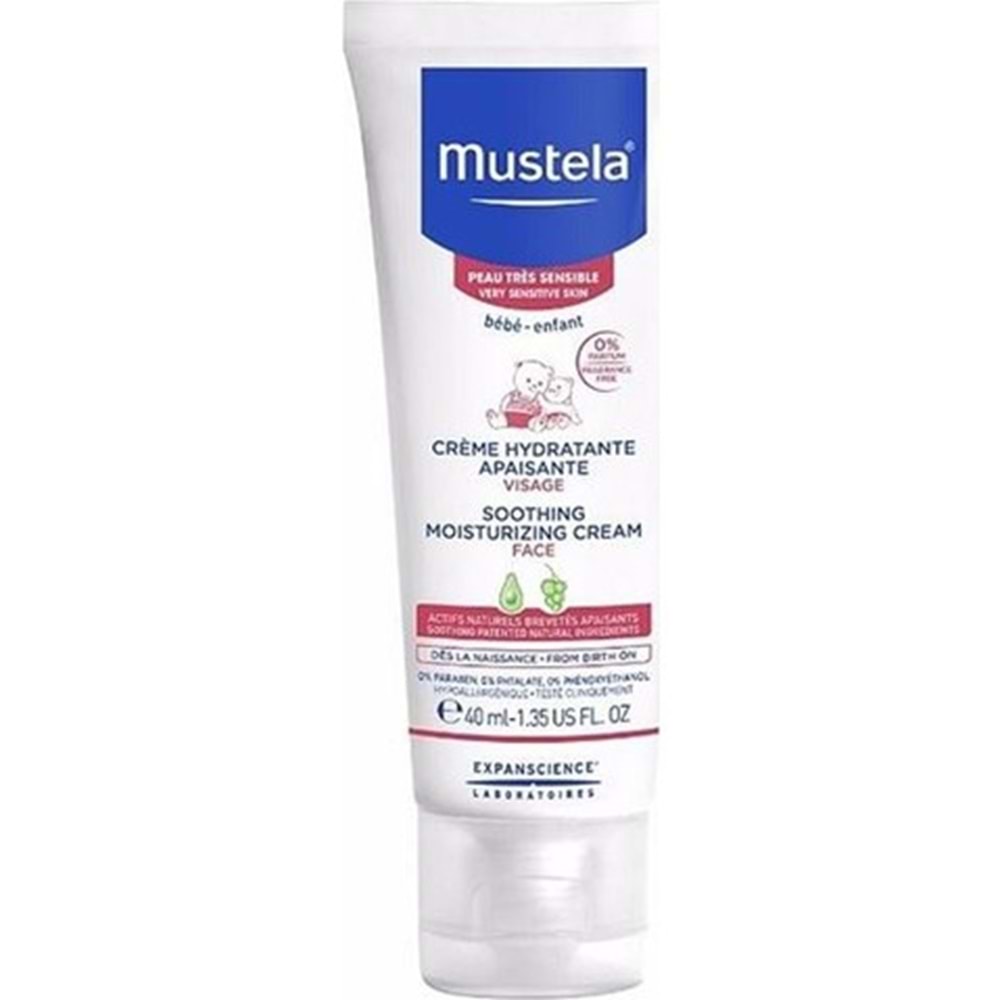 Mustela Soothing Moisturizing Cream Face 40 Ml / Rahatlatıcı Yüz Kremi