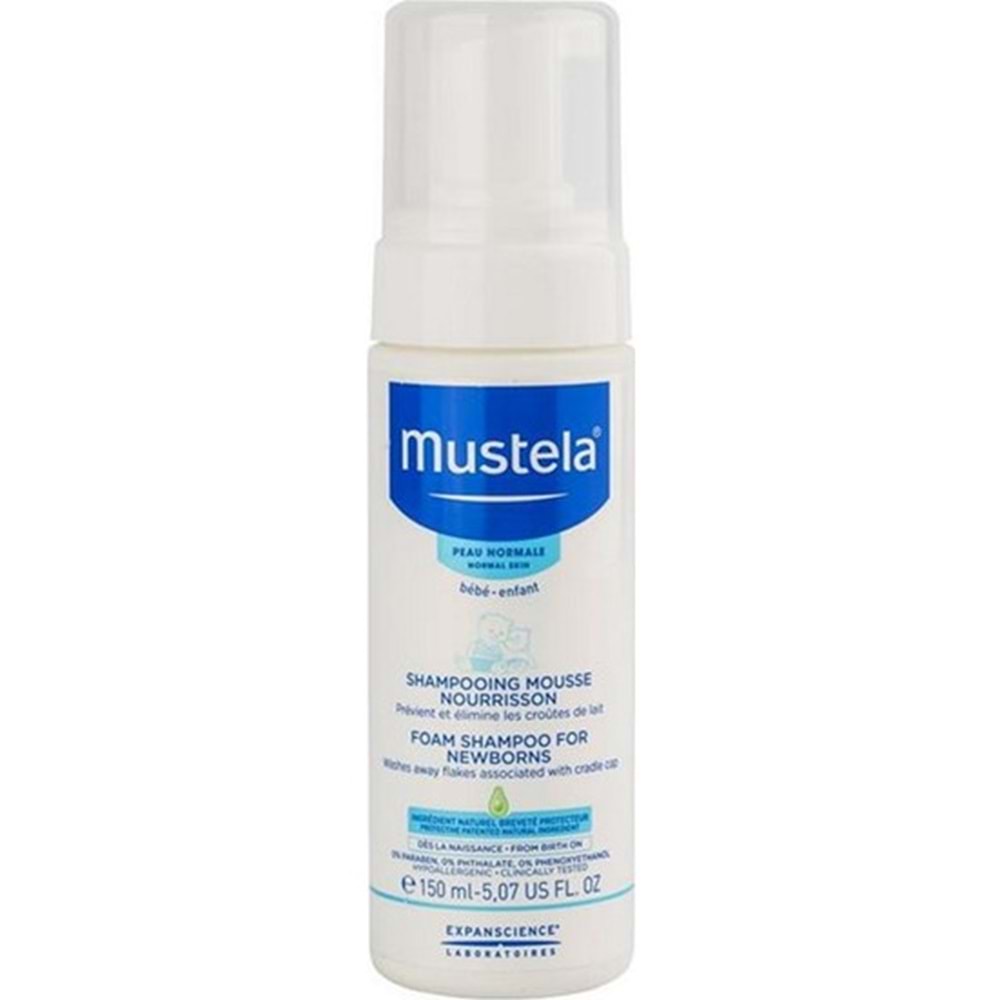 Mustela Foam Shampoo For Newborns - Yenidoğan Köpük Şampuanı 150Ml