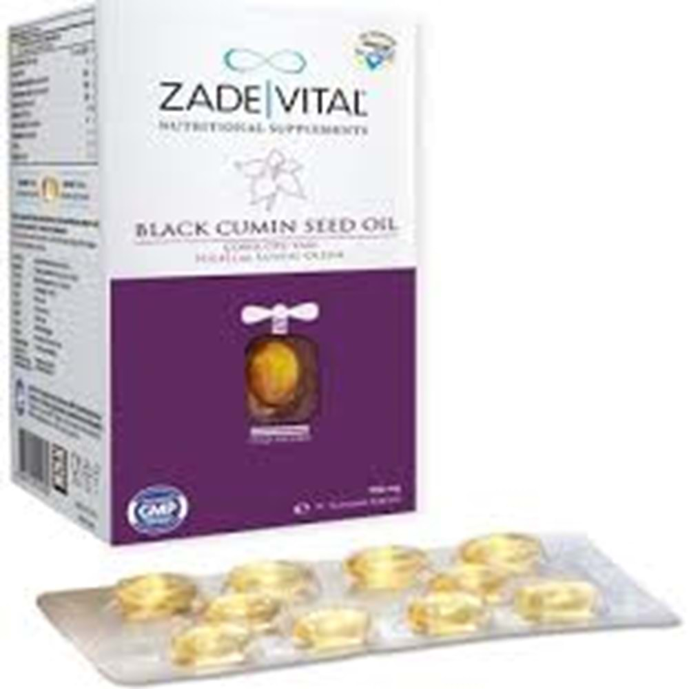 Zade Vital Çörek Otu Yağı 900 Mg 30 Kapsül