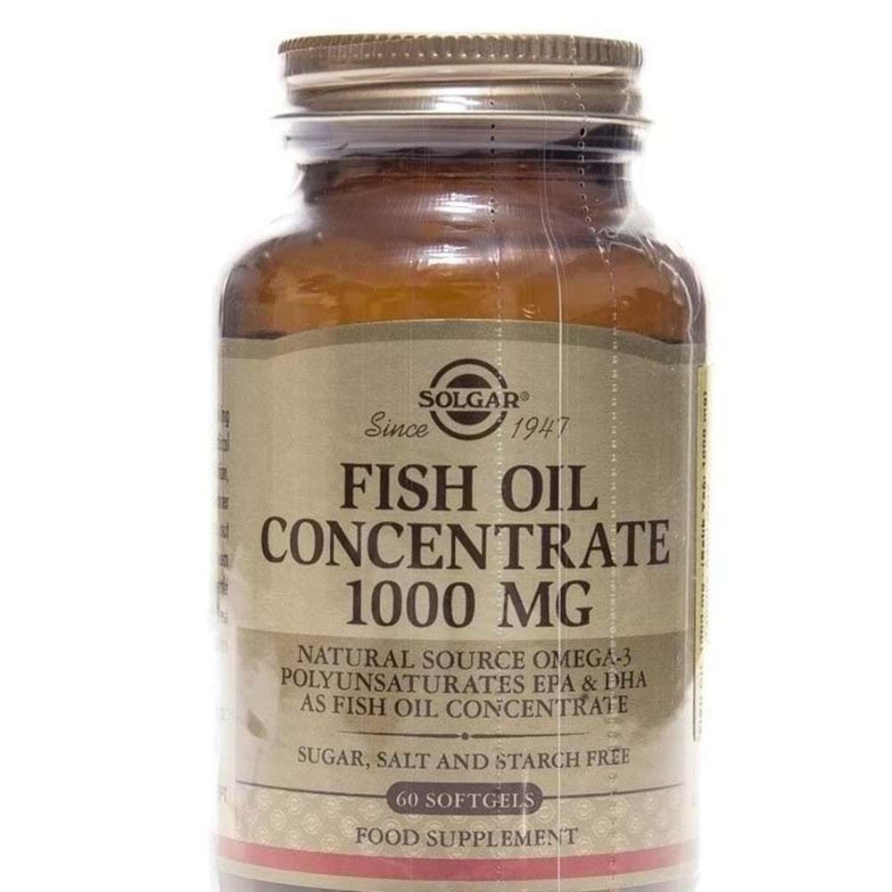 Solgar Fish Oil Concentrate 1000Mg 60 Kapsül