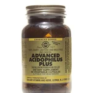 Solgar Advanced Acidophilus Plus 60 Kapsül