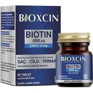 Bioxcin Biotin 5000 Mcg + Çinko 15 Mg 60 Tablet