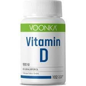 Voonka Vitamin D 1000IU 102 Yumuşak Kapsül