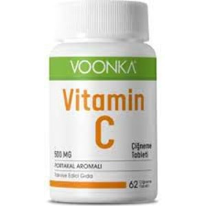 Voonka Vitamin C 500 mg 62 Çiğneme Tableti