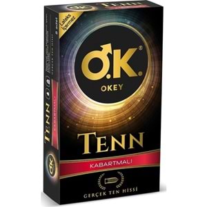 Okey Tenn Non-Lateks Kabartmalı 8 li Prezervatif
