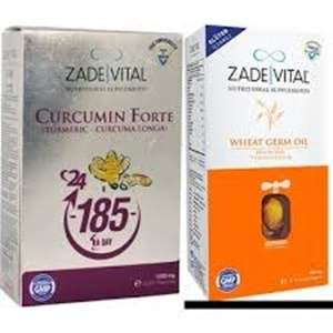 Zade Vital Curcumin Zerdaçal Forte 40 Kapsül + Ruşeym Yağı 30 Kapsül