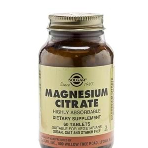 Solgar Magnesium Citrate 60 Tablet