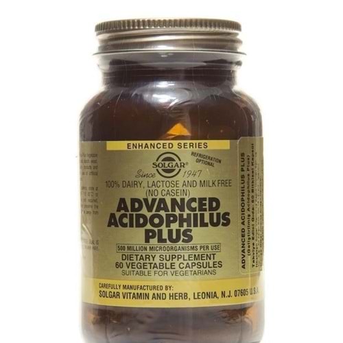 Solgar Advanced Acidophilus Plus 60 Kapsül