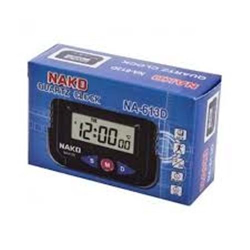 Nako NA-613D Quartz Clock Dijital Masaüstü Mini Alarmlı Saat