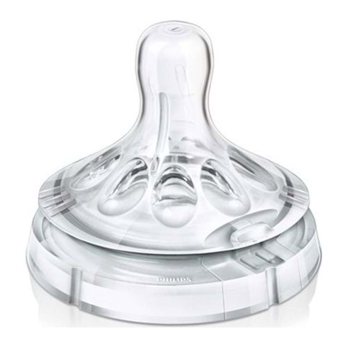 Philips Avent SCF655/27 Natural Biberon emziği, akış ayarlı, 1 kesik, 3m+ 2'li