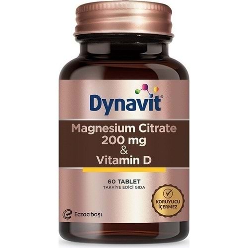 eczacıbaşı Dynavit Magnesium Citrate 200 Mg & Vitamin D 60 Tablet