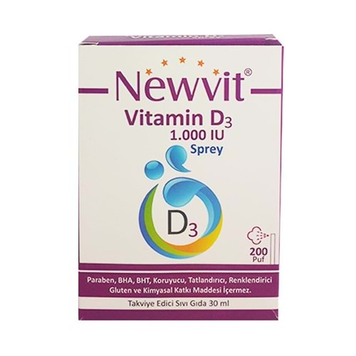 Newvit Vitamin D3 1.000 IU Sprey - Damla 30 ml