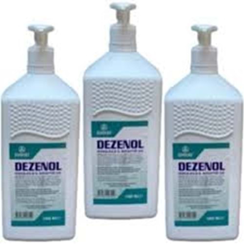 Dezenol Alkol Bazlı El Dezenfektanı 1 Lt x 3 Adet Pompalı