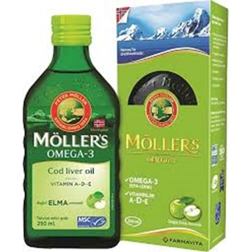 Möllers Omega 3 Balık Yağı Şurubu Doğal Elma Aromalı 250 ml