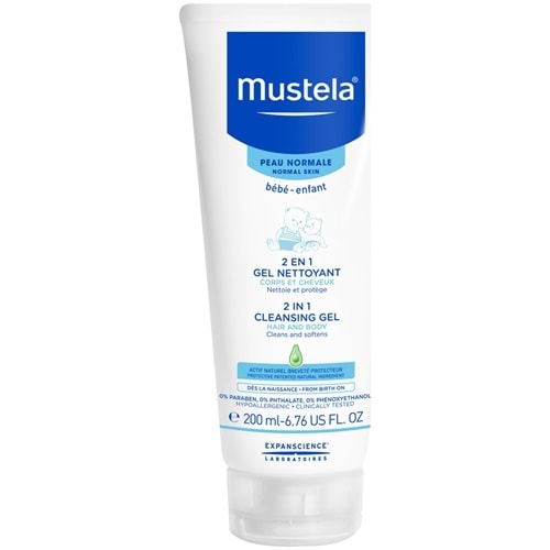 Mustela 2 İn 1 Cleansing Gel Hair & Body Wash 200 Ml - Saç Ve Vücut Şampuanı (200 Ml) /