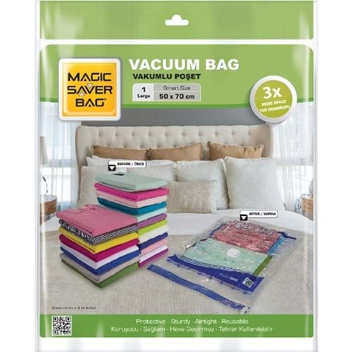 Magic Saver Bag Large Vakumlu Poşet 50x70 cm