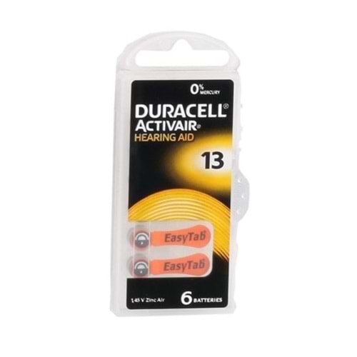 Duracell 13 Numara Kulaklık Pili 6Lı Paket