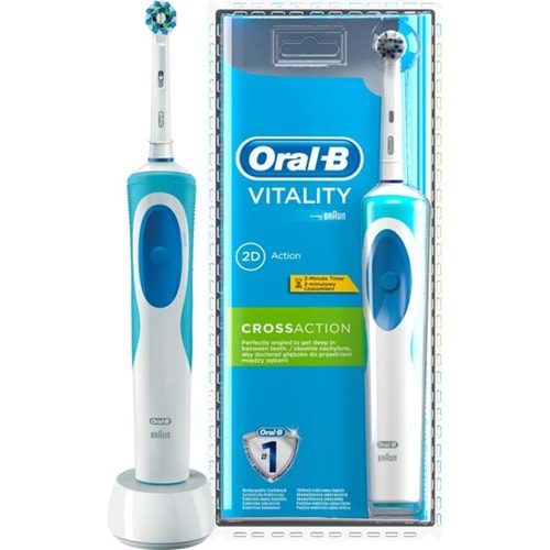 Oral-B Vitality Şarj Edilebilir Diş Fırçası (Cross Action Başlık)
