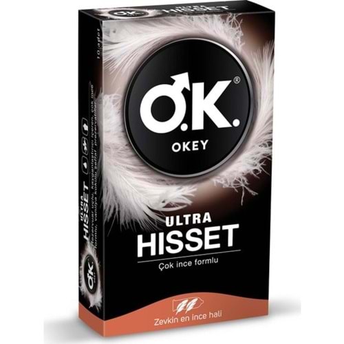 Okey Ultra Hisset Prezervatif ( Çok İnce Formlu ) 10 lu