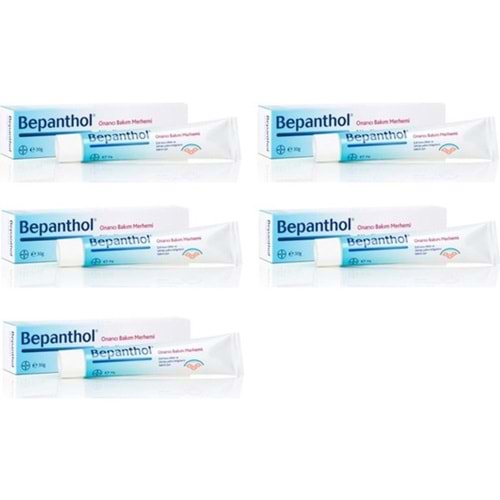 Bayer Bepanthol Onarıcı Bakım Merhemi 5 Kutu 30 gr x 5
