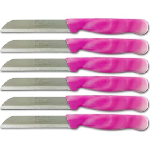 Solingen Meyve Sebze Bıçağı 6 Adet Pembe