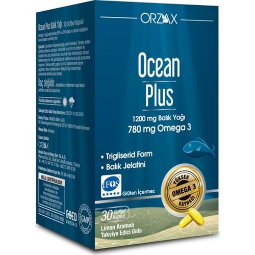 Ocean Plus Plus 1200 mg 30 Kapsül Balık Yağı