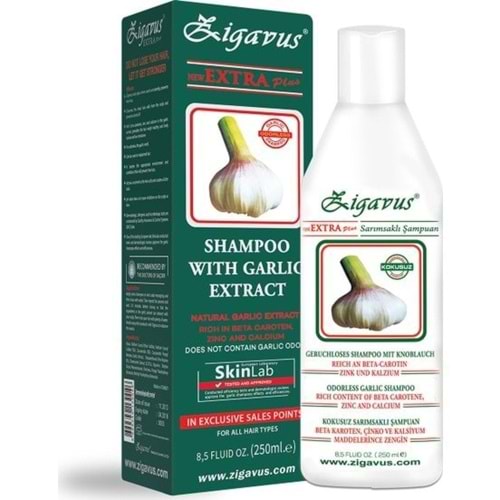 Zigavus Saç Dökülmesi Karşı Kokusuz Zigavus Sarımsaklı Plus Şampuan 250ml