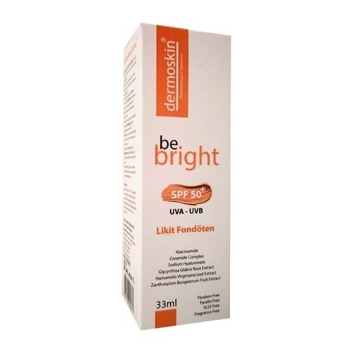 Dermoskin Be Bright SPF50+ Likit Fondöten 33ml