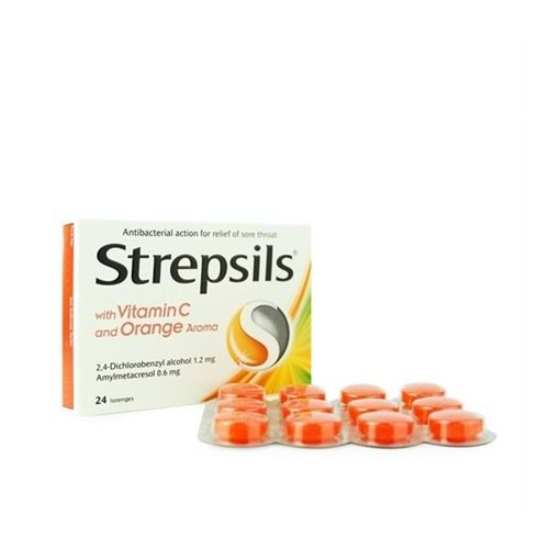 Strepsils C Vitaminli Portakal Aromalı Pastil