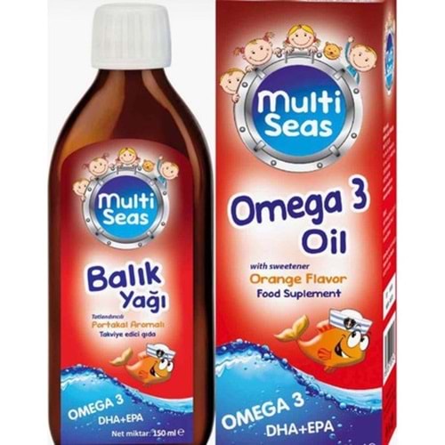 Miraderm Multi Seas Omega 3 Oil Portakal Aromalı 150 ml
