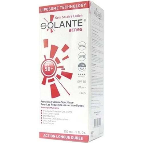 Solante Acnes Lotion (Akne Ve Sivilce) Spf 50 150 Ml
